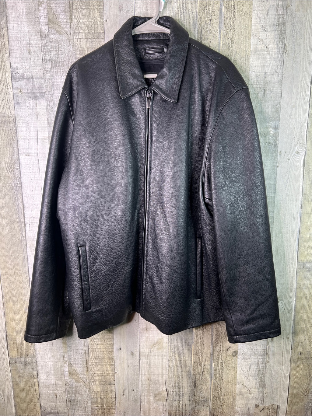 Wilson’s Leather Pelle Studio Xl Black Leather Jacket Zippered Front & Pockets